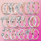 925 Silver Zircon Princess Ring for Women