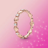 925 Silver Zircon Princess Ring for Women