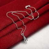 925 Silver Water Drop Pendant Set for Women Party