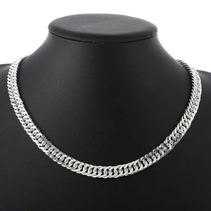 925 Silver 6MM Chain Necklace for Men Women 50/55/60cm