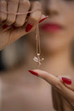 Sterling Silver Goodness Angel Zircon Necklace