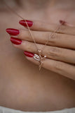 Sterling Silver Goodness Angel Zircon Necklace