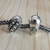925 Sterling Silver Beads Charm Cup for European Troll 3.0mm Bracelet