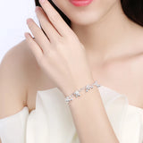 925 Sterling Silver Charm Beads Bracelet Necklace Women Party Wedding Jewelry