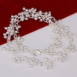 925 Silver Charm Beads Bracelets Necklace for Women