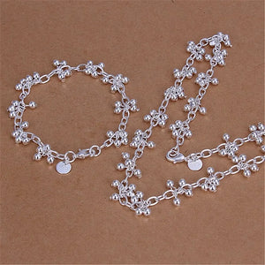 925 Silver Charm Beads Bracelets Necklace for Women