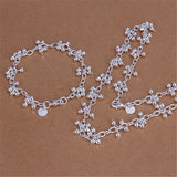 925 Silver Charm Beads Bracelets Necklace for Women