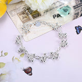 925 Sterling Silver Charm Beads Bracelet Necklace Women Party Wedding Jewelry