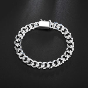 925 Sterling Silver 10mm Men's Chain Bracelets