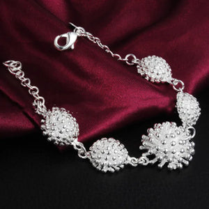 925 Sterling Silver Fireworks Chain Bracelet for Women