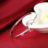 925 Silver Dolphin Bangle for Women