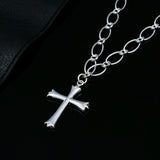 925 Silver Cross Necklace Women Wedding Jewelry Christmas