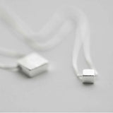 925 Sterling Silver Double Layer Square Box Necklace Choker