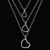 925 Silver Heart Pendant Necklace for Women Wedding Jewelry