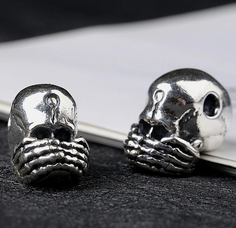 925 Silver Skull Charm Pendant DIY Accessory