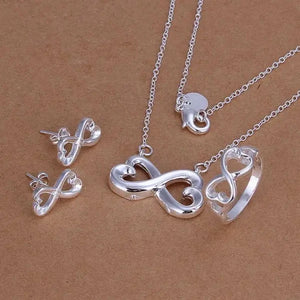 925 Silver Bridal Wedding Jewelry Set for Women