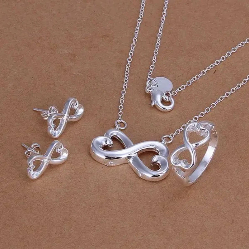 925 Silver Bridal Wedding Jewelry Set for Women