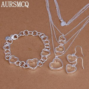 925 Silver Bridal Wedding Jewelry Set for Women