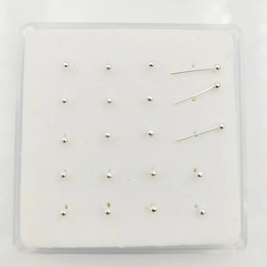 925 Silver 1.8mm Ball Nose Piercing Nose Pin Bone Nostril Stud 20pcs