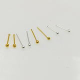925 Silver 1.8mm Ball Nose Piercing Nose Pin Bone Nostril Stud 20pcs