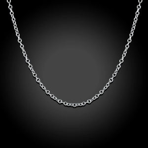 925 Sterling Silver Circle Chain Necklace for Women 45-60CM Party Wedding