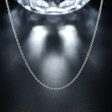 925 Sterling Silver Circle Chain Necklace for Women 45-60CM Party Wedding
