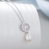 925 Silver Constellation Necklace Fresh Water Pearl Choker Women Jewelry