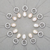 925 Silver Constellation Necklace Fresh Water Pearl Choker Women Jewelry