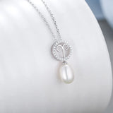 925 Silver Constellation Necklace Fresh Water Pearl Choker Women Jewelry