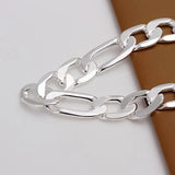 925 Silver 12MM Chain Bracelet Wedding Christmas