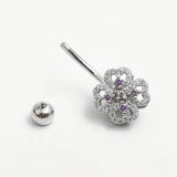 925 Silver 14G Belly Button Rings Navel Ring CZ Piercing Jewelry