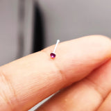 925 Silver 2mm Crystal Nose Stud Pin Jewelry Nariz Piercing Nez 20PCS
