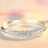 925 Silver Peacock Bracelet for Women, Adjustable
