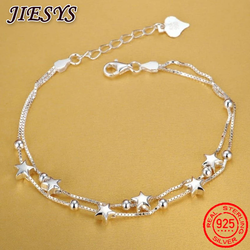 Women's 925 Silver Stars Bracelet