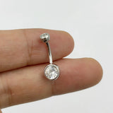 925 Silver Belly Button Bar Navel Ring Body Piercing Jewellery