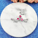 925 Silver Belly Button Ring 14G CZ Round Navel Piercing Body Jewelry