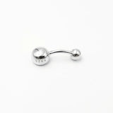 925 Silver Belly Button Ring 14G CZ Round Navel Piercing Body Jewelry