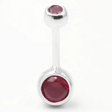 925 Silver Belly Button Ring 14G CZ Round Navel Piercing Body Jewelry