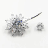 925 Silver Flower CZ Navel Ring Belly Button Piercing