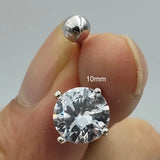 925 Silver Belly Button Ring Clear CZ Navel Piercing Jewelry