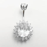 925 Silver Belly Button Piercing CZ Navel Ring Belly Jewelry