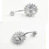 925 Silver Belly Button Piercing CZ Navel Ring Belly Jewelry