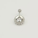 925 Silver Clear CZ Navel Ring for Women