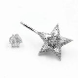 925 Silver Star CZ Belly Button Ring