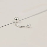925 Silver Tiny Ball Belly Button Ring Women Body Piercing Jewelry