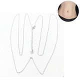 925 Sterling Silver Body Jewelry Sexy Chest Chain Belly Chains for Women