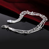Elegant 925 Silver Snake Chain Bracelet