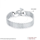 925 Silver Bracelets Women Weaving Chain Wedding Christmas Jewelry