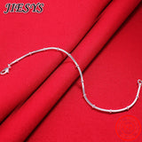 925 Silver Snake Bone Beads Chain Bracelet Women Jewelry