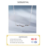 925 Silver Wave Necklace Coastline Boho Jewelry